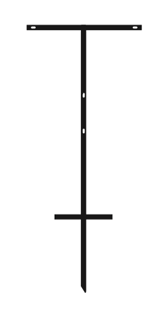 18" Wide Black Angle Iron T-Bar Stake