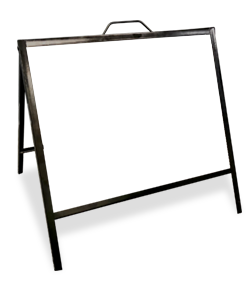 18" x 24" Black Angle Iron Slide In Top "A" Frame