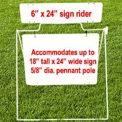 18" x 24" White Round Rod A-Frame