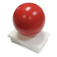 Aluminum Colonial Post End Cap - Red w/ Ball
