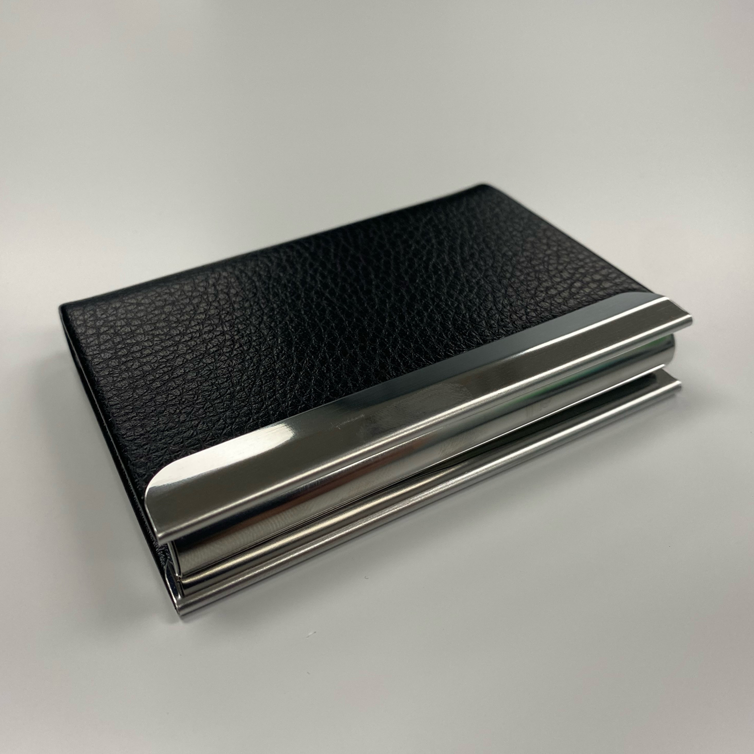 Black Synthetic leather business card holder